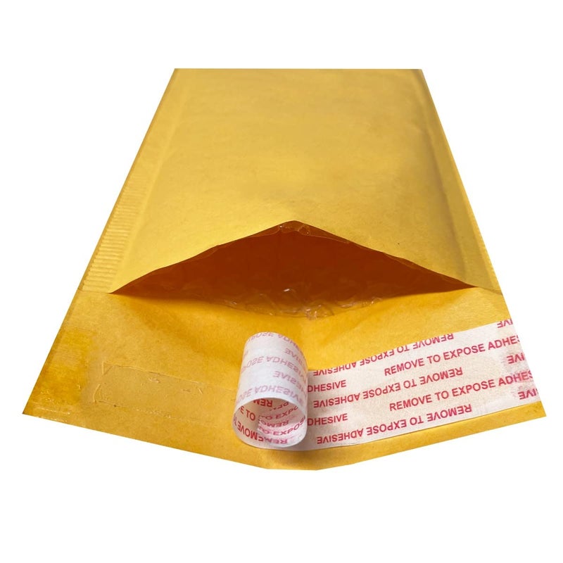 StarBoxes ستار بوكس 100 كرافت فقاعة مغلفات 4x8" - #000 أظرف مبطنة ذاتية الإغلاق - Image 5